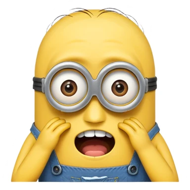 sobbing minion sticker