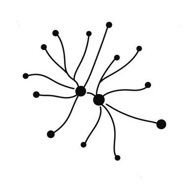 hand-drawn doodle of a neural network diagram sticker