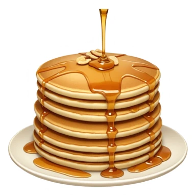 pancakes with caramel and nuts sticker