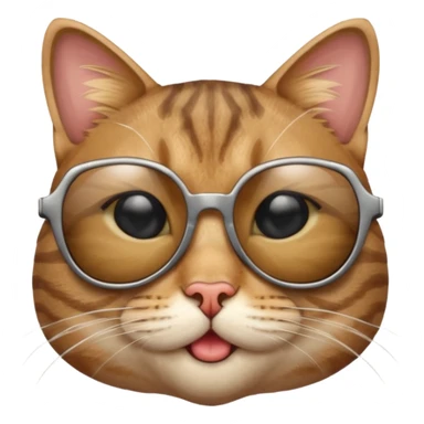 cat wearing sunglasses, simple and expressive sticker