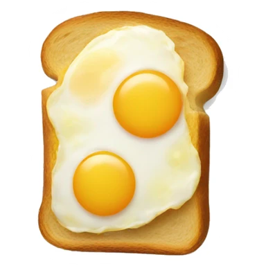 A bread with egg omlet on it sticker
