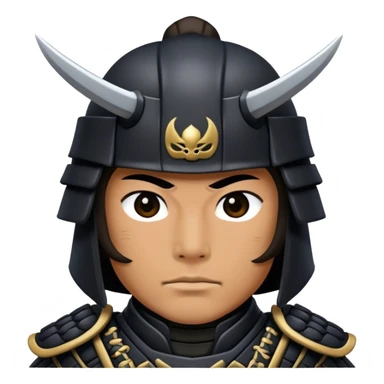 A samurai in pitch-black armor sticker