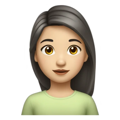 Niña de 4 años piel blanca cabello chino y corto y pestañas largas sticker