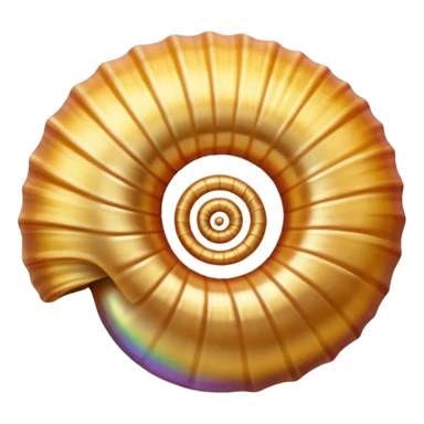 seashell gold sticker