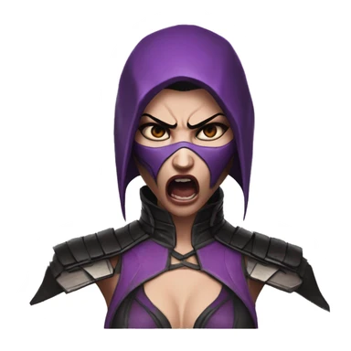 frightened Mileena Mortal Kombat X sticker