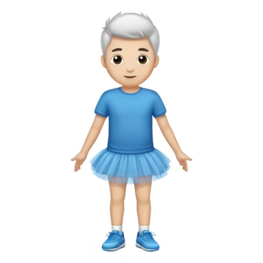 tutu boy with tshirt sticker