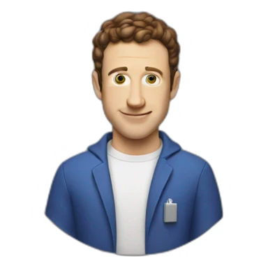 Mark Zuckerber in costums make a traction sticker