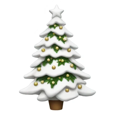 White Christmas tree sticker
