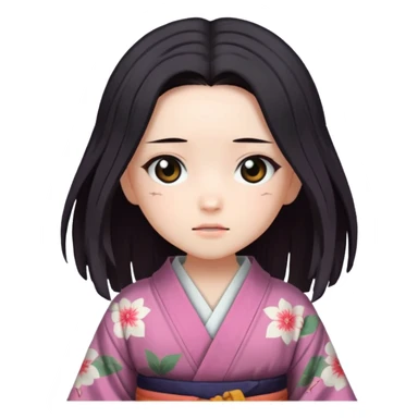 nezuko but bad and cute sticker