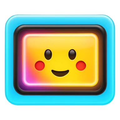 glowing led light, different glowing colors, one big rectangle sign sticker