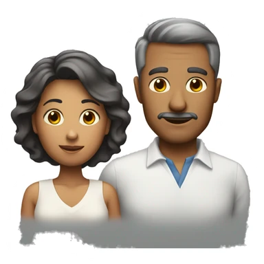 couple of mother and father front looking sticker