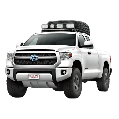 White tundra off roading  sticker