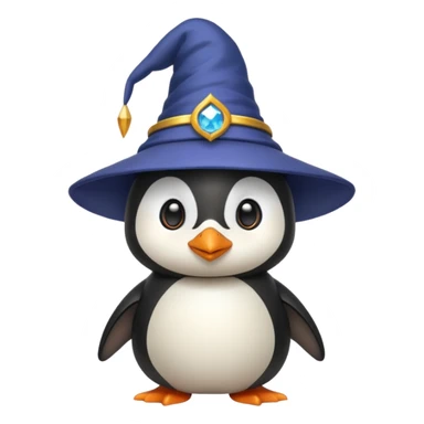 black Penguin Wizard sticker
