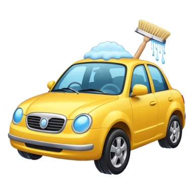 create me an image for a vertical in my super app, Car wash, add a washing brush sticker