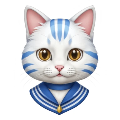 Cat in sailor costume sticker