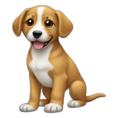 puppy besides the dashboard on the laptop sticker