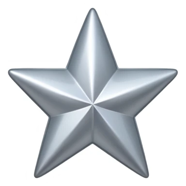 silver metallic star sticker