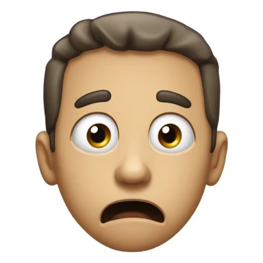 A person gulping in fright sticker