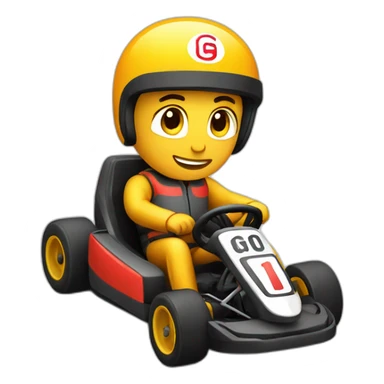 Go karting figure sticker