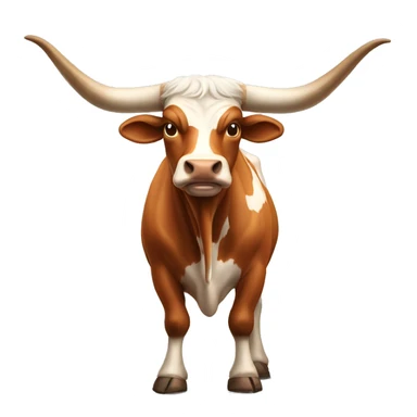 bull, Texas Longhorn, ridiculously long horns, full body, fat, university of Texas  sticker
