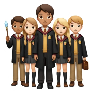 Harry Potter and his gang  sticker