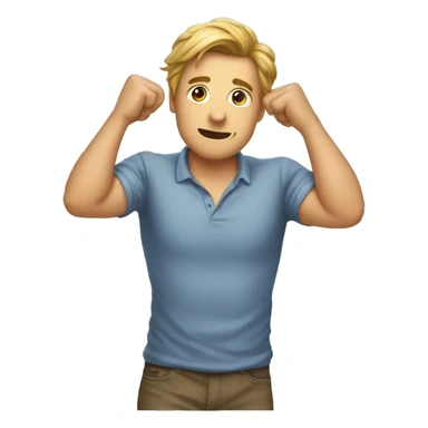 awkward emoji, guy pulling his shirt sticker