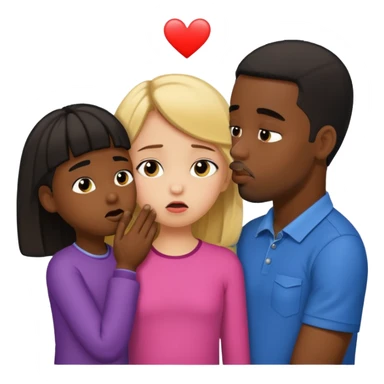 A 7-year-old girl gets bored while two black men are kissing. sticker