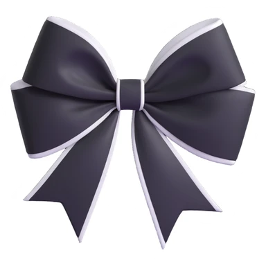 Black white gothic bow effect sticker
