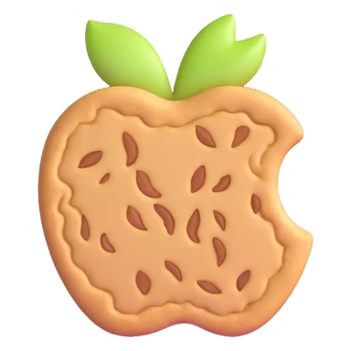 apple cookie with cinnamon sticker