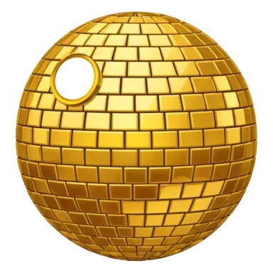 golden sparkling disco ball sticker
