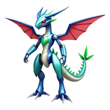  Cool Edgy Shiny Godly Ethereal Digimon-Genesect-Flygon-Dialga-Medabot-hybrid full body sticker