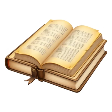 open book lying on a wooden table sticker