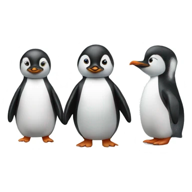 Female Penguin with supper puff jacket describes her self small and cute sticker