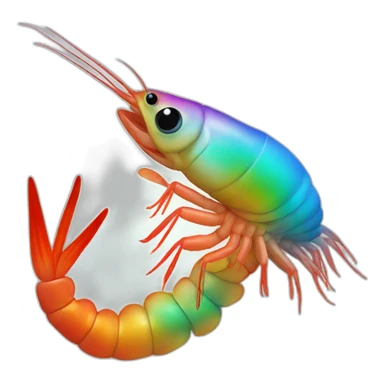 Rainbow shrimp sticker