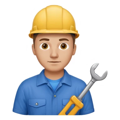 realistic ukrainian engineer with wrench sticker