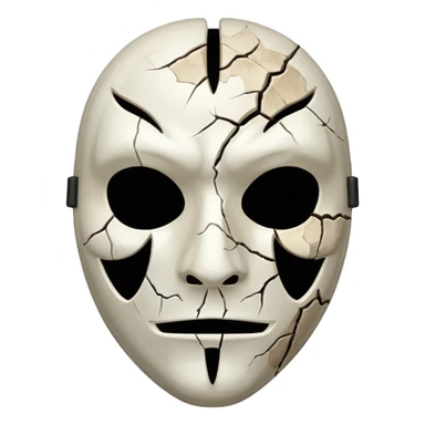 Halloween spooky mask sticker