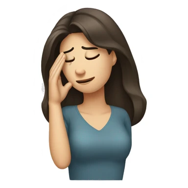 Brunette girl doing a facepalm sticker