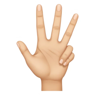 hand holding up 3 fingers sticker