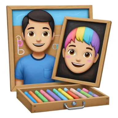 Chalk Drawer + sidewalk board, Street Artists. sticker