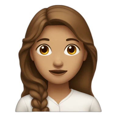 woman brown long hair pray sticker