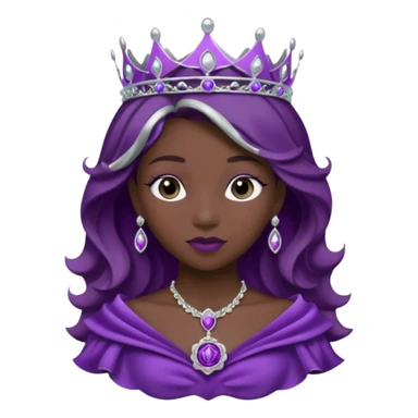 Purple shadow rose silver circle plaque with silver tiara sticker