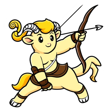 Sagittarius archer centaur fighting Aries ram, Sagittarius victorious sticker