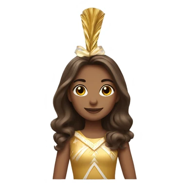 majorette brown hair sticker