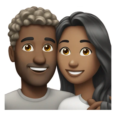 smiling couple selfie moment sticker