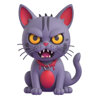 Zombie cat Angry sticker
