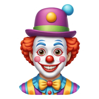 Chú hề cười tươi, 25 tuổi, đội mũ sticker