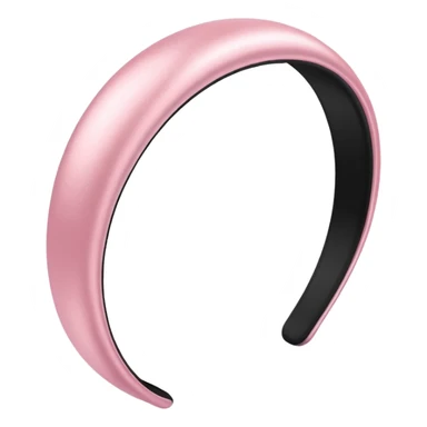 pastel pink satin hair band shiny texture sticker