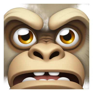 An angry monkey  sticker