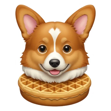 Corgi with waffle sticker