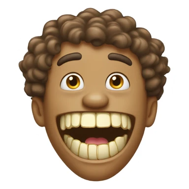 Cool doodle with gold teeth sticker